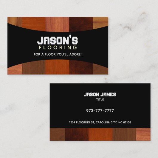 Bodenbelag-Visitenkarten Visitenkarte (Vorne/Hinten)