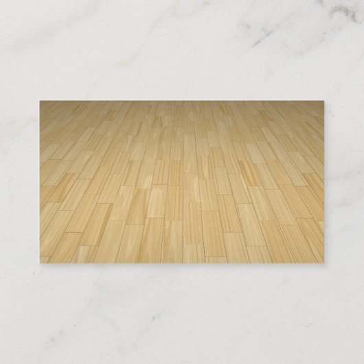 Bodenbelebung aus Hartholz Visitenkarte (Rückseite)