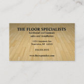 Bodenbelebung aus Hartholz Visitenkarte (Vorderseite)