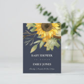 BODENBLUMENSCHEIBE-DUSCHE EINLADUNGSPOSTKARTE (Stehend Vorderseite)