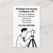 Bodenerhebung oder gecharterte Besichtigung Visitenkarte (Rückseite)