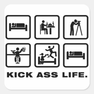 Bodenerhebung Quadratischer Aufkleber