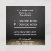 Bodenholzspezialist Quadratische Visitenkarte (Rückseite)