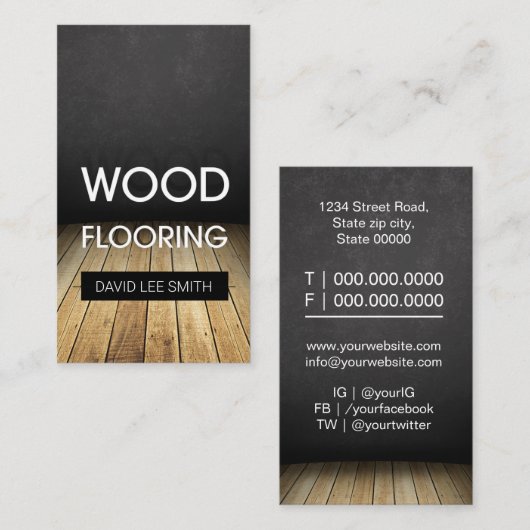 Bodenholzspezialist Visitenkarte (Vorne/Hinten)