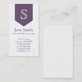 Bodenkarte für vertikale Linien, Lila Visitenkarte (Vorne/Hinten)