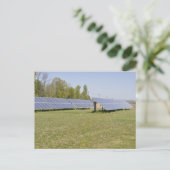 bodenmontierte Solarpaneele Postkarte (Stehend Vorderseite)