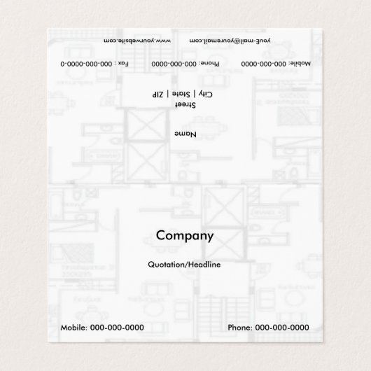Bodenplan Visitenkarten (Außenseite Aufgefaltet)