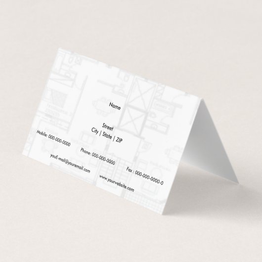 Bodenplan Visitenkarten (Rückseite)