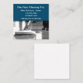 Bodenreinigung Beruflicher Service Quadratische Visitenkarte (Vorne/Hinten)