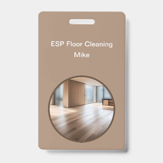 Bodenreinigung Moderne Abzeichen Ausweis (Vorderseite)