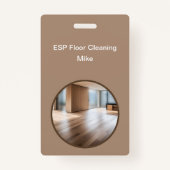 Bodenreinigung Moderne Abzeichen Ausweis (Rückseite)