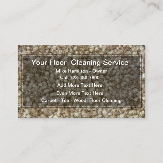 Bodenreinigung Moderne Beruflich Visitenkarte (Vorderseite)