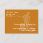 Bodenreinigung Moderne Visitenkarten Visitenkarte (Rückseite)