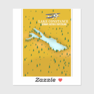Bodensee Deutschland, Österreich und Schweiz Aufkleber