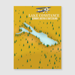 Bodensee Deutschland, Österreich und Schweiz Magnetkarte