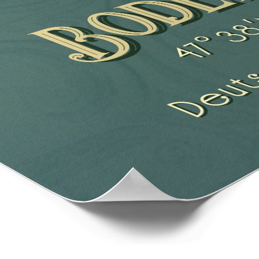 Bodensee-Fischplakat Poster (Ecke)