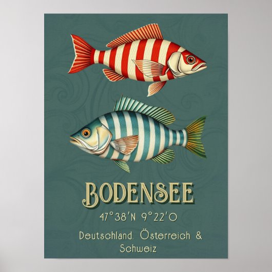 Bodensee-Fischplakat Poster (Vorne)