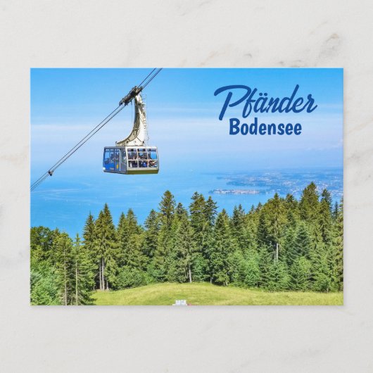 Bodensee-Sicht aus den Bundesländern in Österreich Postkarte (Vorderseite)