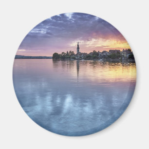 Bodensee-Weihnachtsstadt beleuchtet Landschaft Magnet
