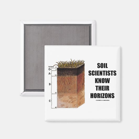 Bodenwissenschaftler kennen ihre Horizonte Magnet (Vorderseite/Rückseite)