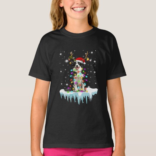 Boder Colline Rentier Weihnachtsgeschenk T-Shirt (Vorderseite)