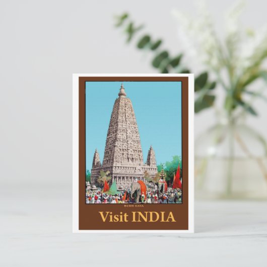 Bodh Gaya, Indien Postkarte (Stehend Vorderseite)