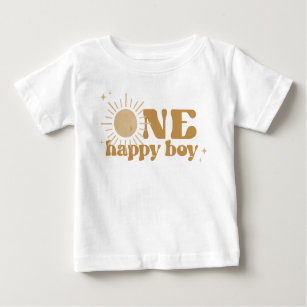 BODHI Boho Sun One Happy Boy 1. Geburtstag Baby T-shirt