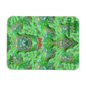 BODHI ~CHRISTMAS Karte Hell! ~ Rotes grünes Gelb Magnet (Horizontal)