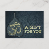 Bodhi Leaf OM Symbol YOGA Studio Geschenkgutschein Rabattkarte (Vorderseite)