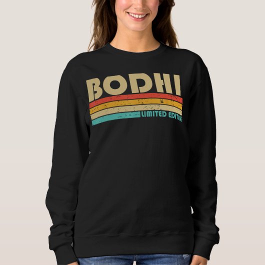 BODHI Name Personalisiert Funny Retro Vintag Birth Sweatshirt (Vorderseite)