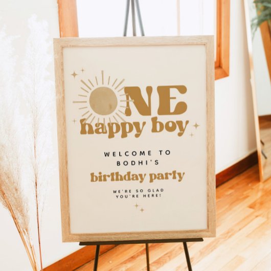BODHI One Happy Boy First Trip rund um Sun Birthda Poster