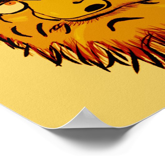 Bodhidharma Pop Art Poster (Ecke)