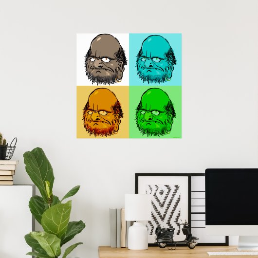 Bodhidharma Pop Art Poster (Heimbüro)