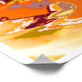 Bodhidharma überquert den Fluss Poster Art (Ecke)