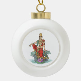 Bodhisattva aus dem Weihnachtsschmuck des Mitgefüh Keramik Kugel-Ornament