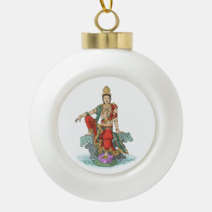 Bodhisattva aus dem Weihnachtsschmuck des Mitgefüh Keramik Kugel-Ornament
