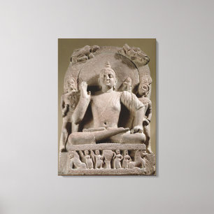 Bodhisattva, Mathura (roter Sandstein) Leinwanddruck