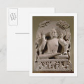 Bodhisattva, Mathura (roter Sandstein) Postkarte (Vorne/Hinten)