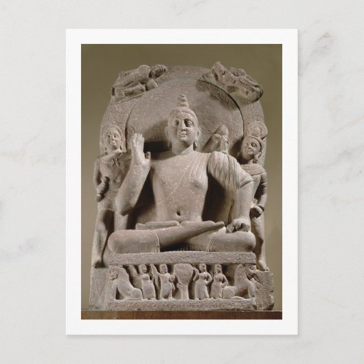 Bodhisattva, Mathura (roter Sandstein) Postkarte (Vorderseite)