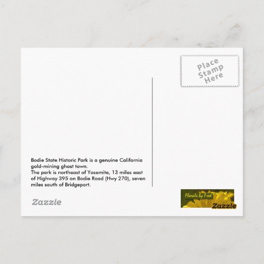 Bodie Antike Flaschen Postkarte (Rückseite)