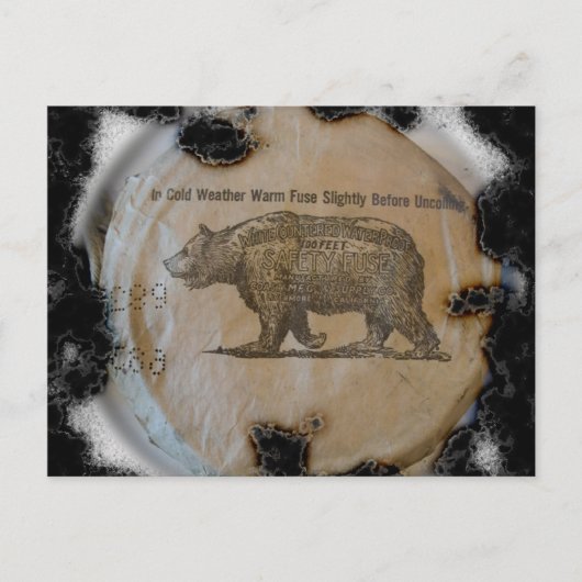 Bodie Fuse Burned Postkarte (Vorderseite)