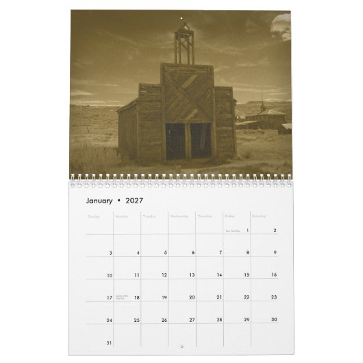 Bodie-Geisterstadt 2015 Kalender (Jan 2027)