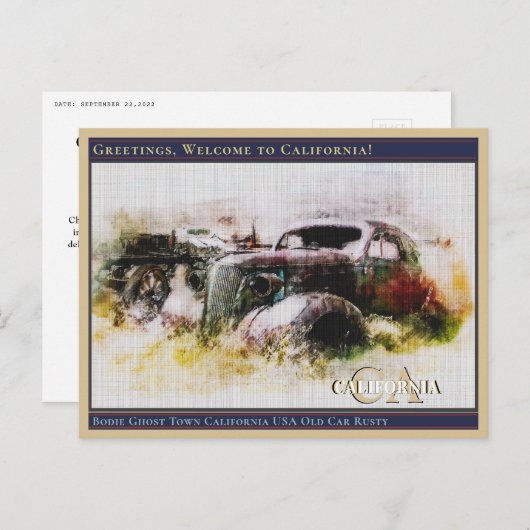 Bodie Ghost Town California USA Old Car Rusty Pos Postkarte (Vorne/Hinten)