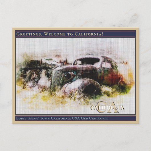 Bodie Ghost Town California USA Old Car Rusty Pos Postkarte (Vorderseite)