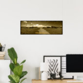 Bodie Ghost Town Sepia Pano Poster (Heimbüro)