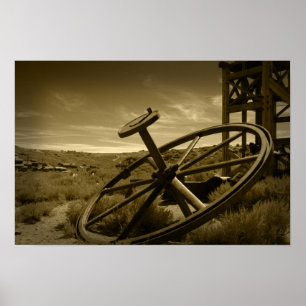 Bodie Ghost Town Sepia Poster