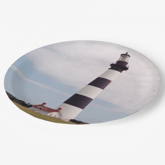 Bodie-Insel-Leuchtturm Pappteller (Schrägansicht)