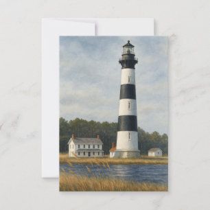 Bodie Island Leuchtturm Aquarell Dankeskarte