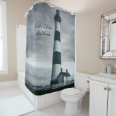 Bodie Island Leuchtturm schwarz-weiß Duschvorhang (Beispiel)