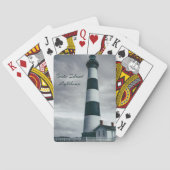 Bodie Island Leuchtturm schwarz-weiß Spielkarten (Rückseite)